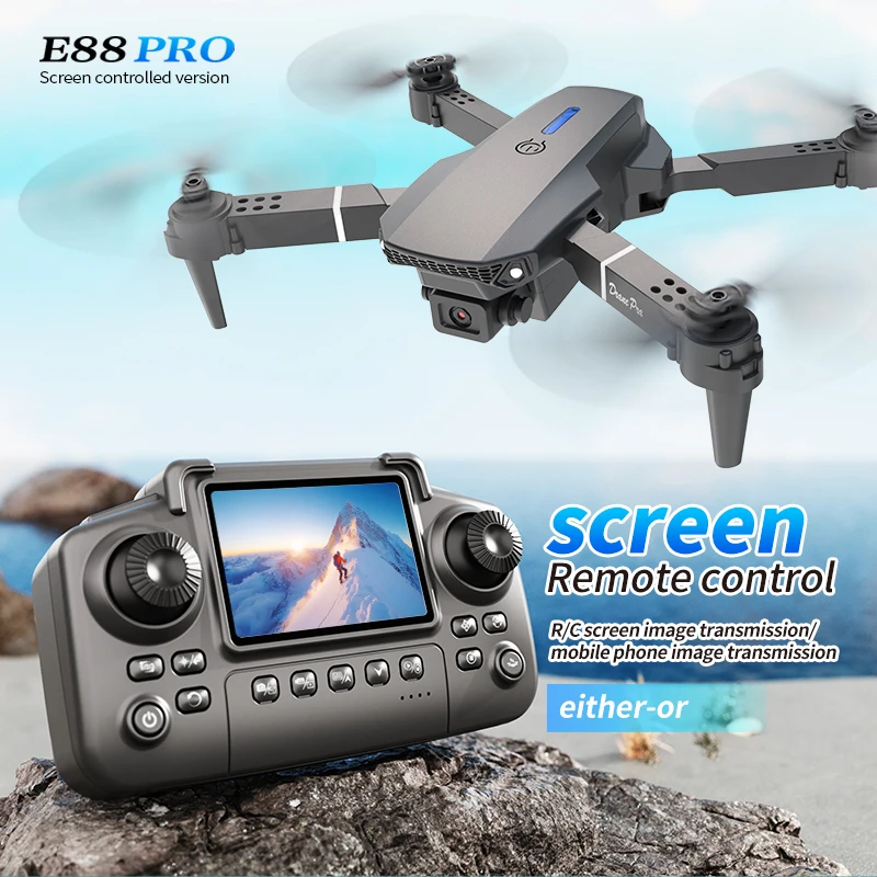 طائرة بدون طيار احترافية E88 P - مراجعة Rc Drone Uav وسعره