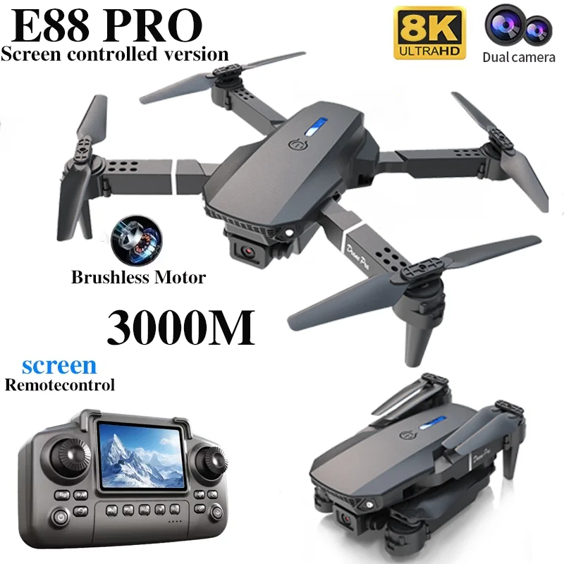 طائرة بدون طيار احترافية E88 P - مراجعة Rc Drone Uav وسعره