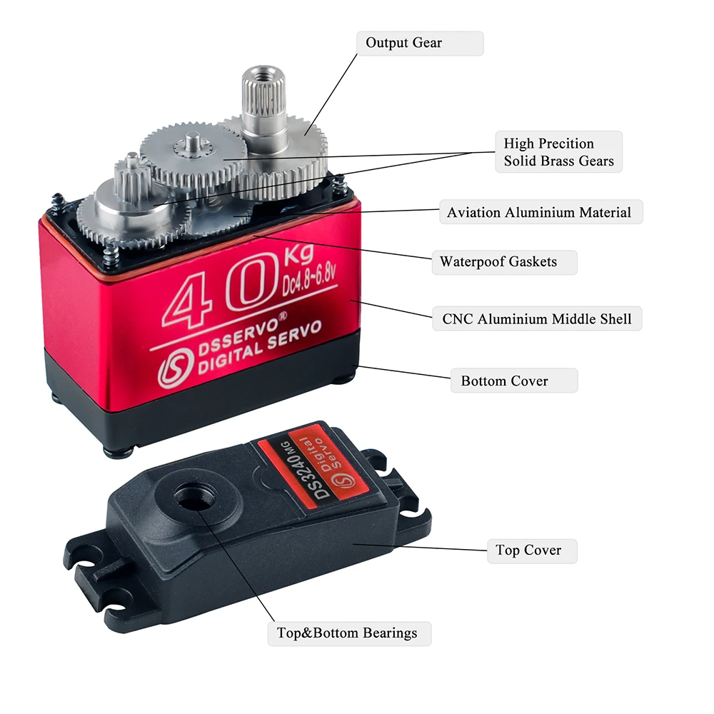 40 كجم Dsservo DS3240 عزم دورا - مراجعة Rc Car Servo وسعره