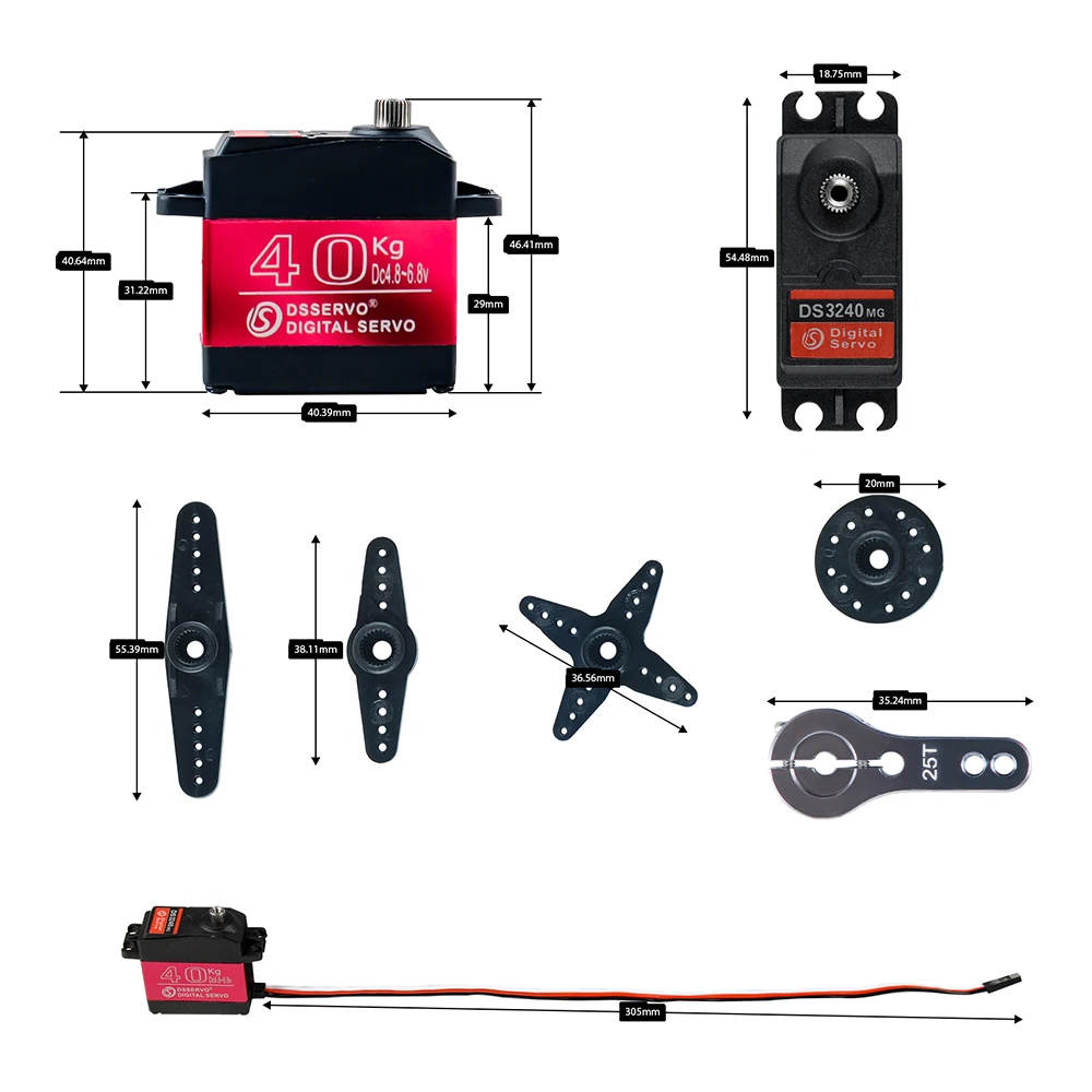 40 كجم Dsservo DS3240 عزم دورا - مراجعة Rc Car Servo وسعره