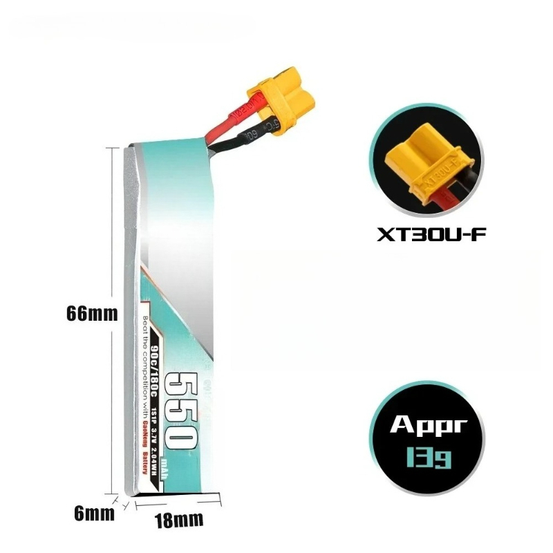 550mAh 3.7V ل EMAX NanoHawk X  - مراجعة Drone Ls Rc وسعره