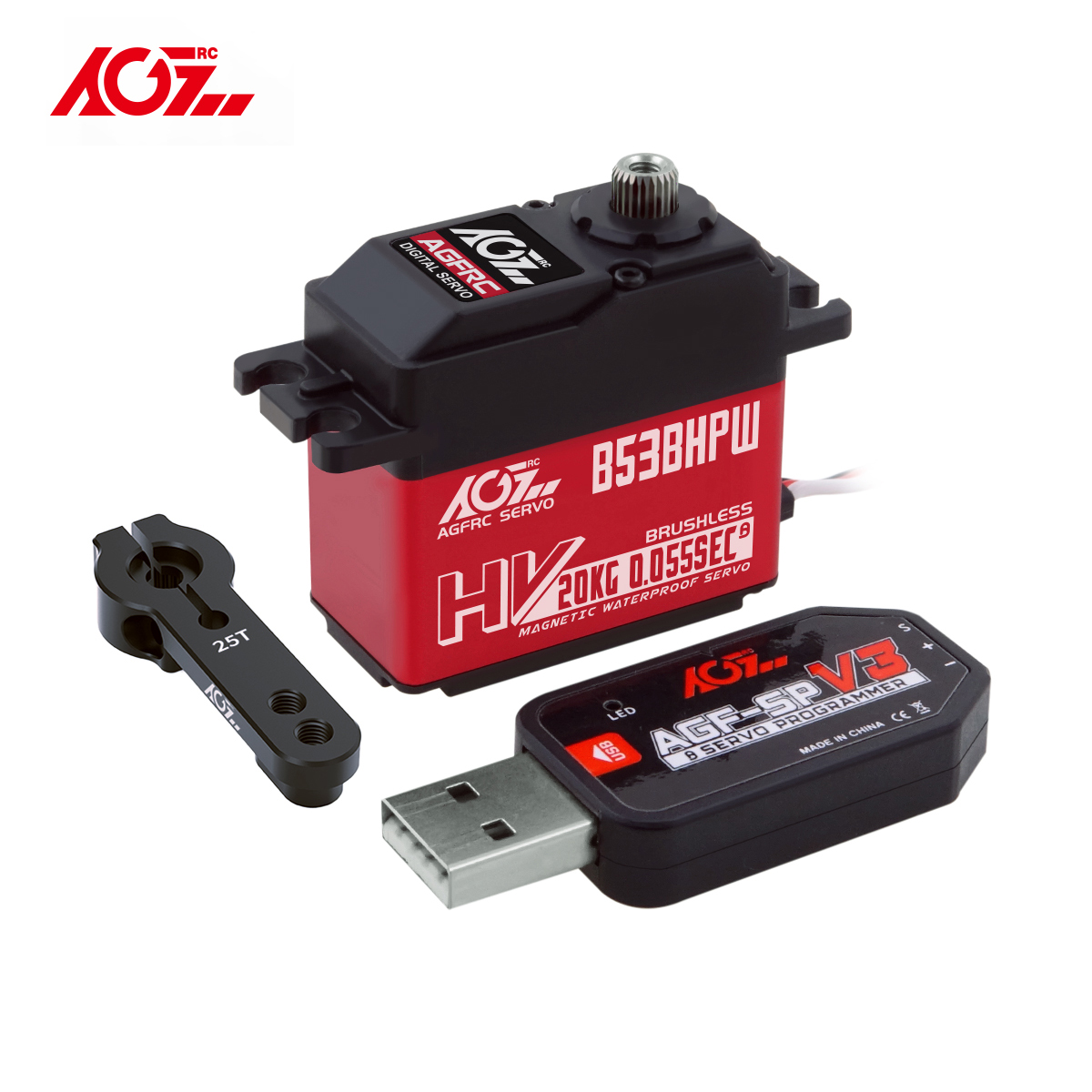 سيرفو AGFRC B53BHPW HV فائق ال - مراجعة Rc Car Servo وسعره