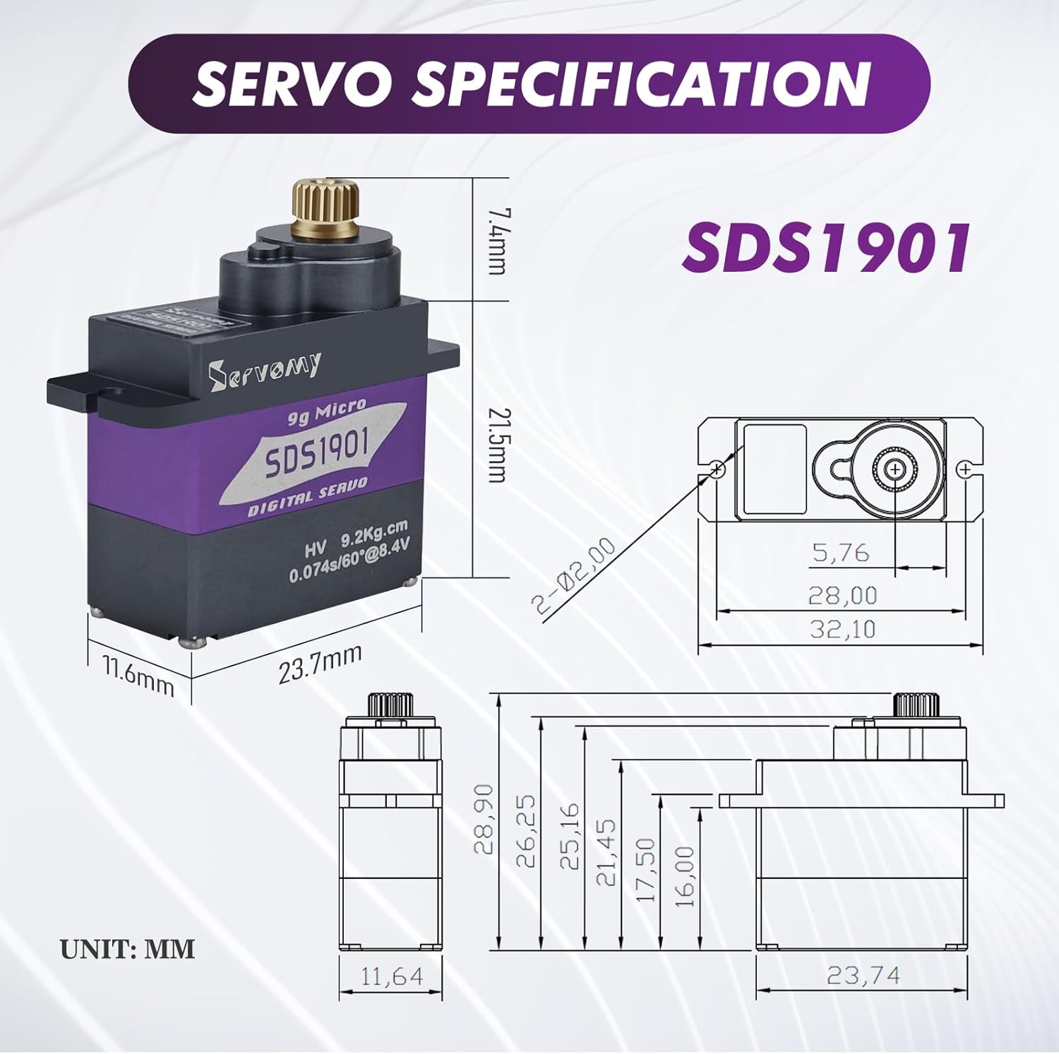SERVOMY-SDS1901 Digital 9G Mic - مراجعة Drone With Rc 2 وسعره